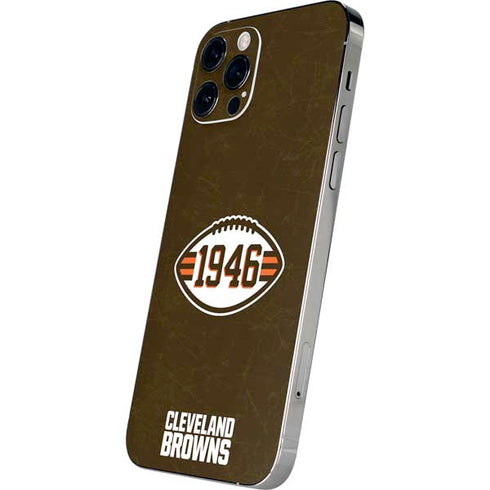 NFL Cleveland Browns Alternate Distressed iPhone 12 Pro Max Skin