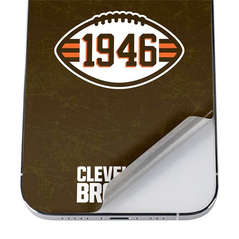 NFL Cleveland Browns Alternate Distressed iPhone 12 Pro Max Skin