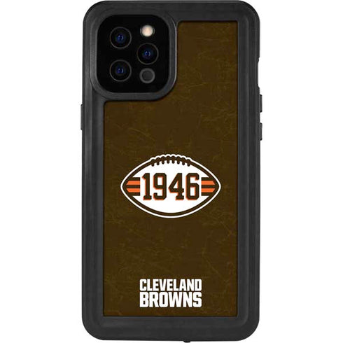 NFL Cleveland Browns Alternate Distressed iPhone 12 Pro Max Waterproof Case