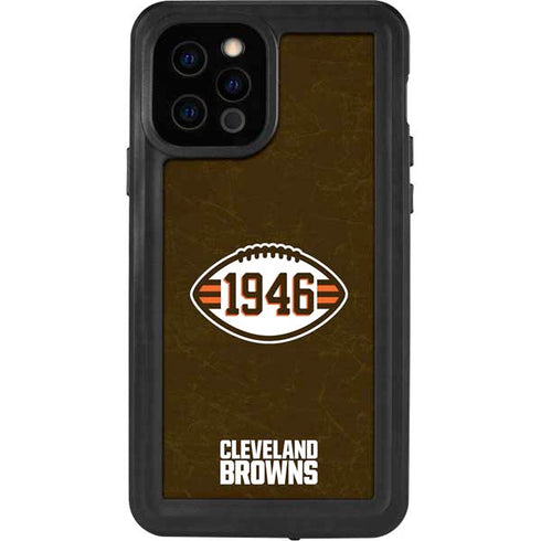 NFL Cleveland Browns Alternate Distressed iPhone 12 Pro Waterproof Case