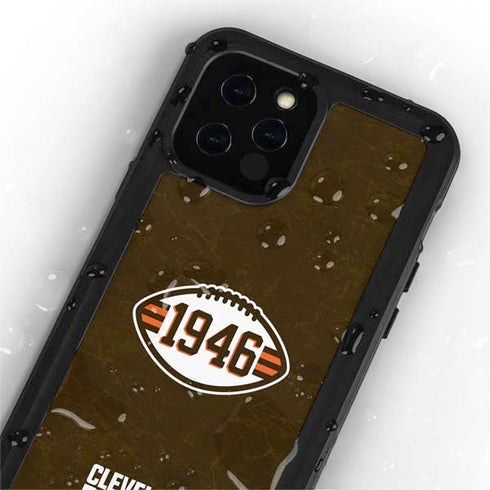 NFL Cleveland Browns Alternate Distressed iPhone 12 Pro Waterproof Case