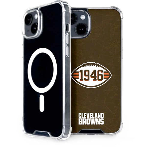 NFL Cleveland Browns Alternate Distressed iPhone 13 MagSafe Case