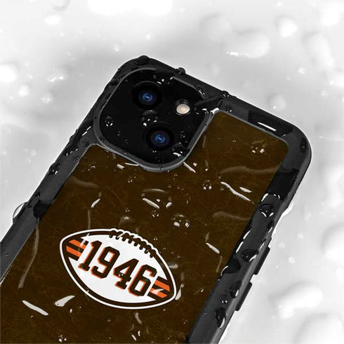 NFL Cleveland Browns Alternate Distressed iPhone 13 Mini Waterproof Case