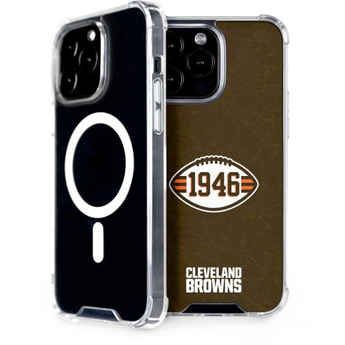 NFL Cleveland Browns Alternate Distressed iPhone 13 Pro Max MagSafe Case