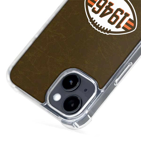 NFL Cleveland Browns Alternate Distressed iPhone 15 Plus MagSafe Case