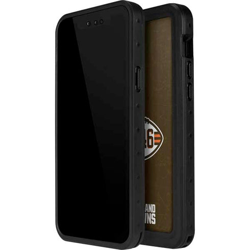 NFL Cleveland Browns Alternate Distressed iPhone 14 Pro Max Waterproof Case
