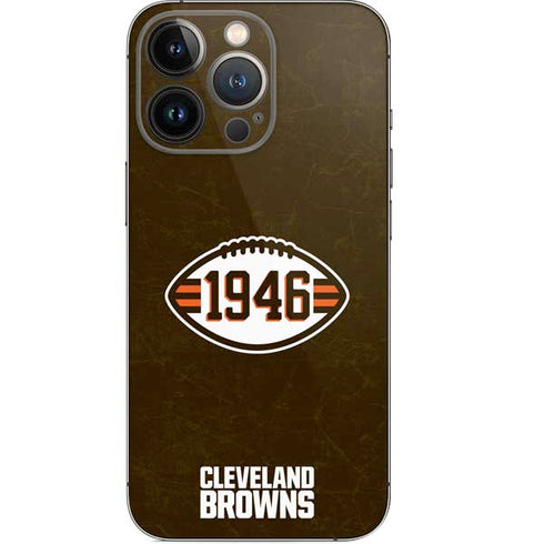 NFL Cleveland Browns Alternate Distressed iPhone 14 Pro Skin