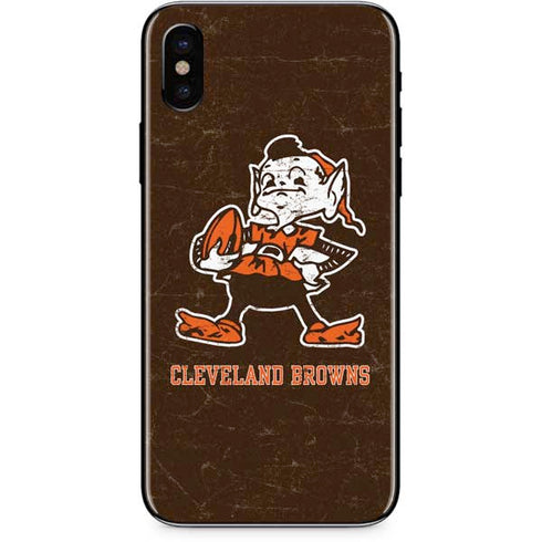 NFL Cleveland Browns Alternate Distressed iPhone X Skin