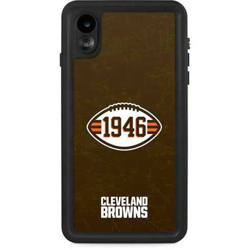 NFL Cleveland Browns Alternate Distressed iPhone XR Waterproof Case