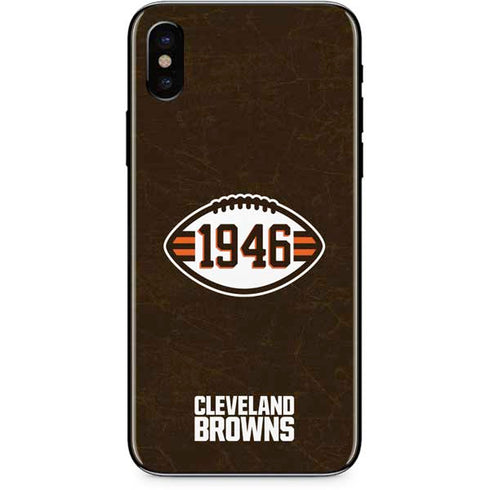 NFL Cleveland Browns Alternate Distressed iPhone XS Skin