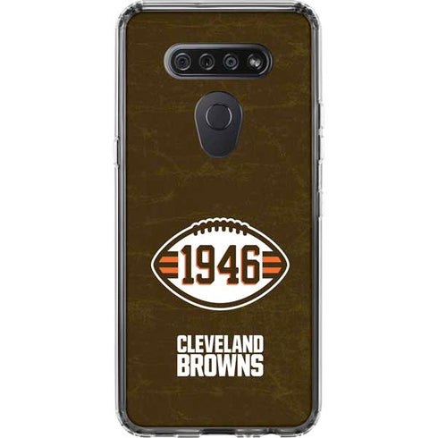NFL Cleveland Browns Alternate Distressed LG K51/Q51 Clear Case