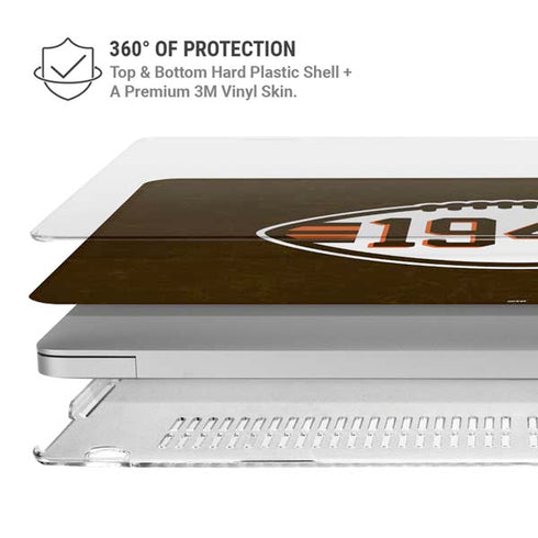 NFL Cleveland Browns Alternate Distressed MacBook Air 15in (2023-2025) Case plus Skin