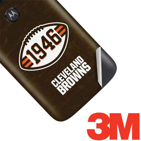 NFL Cleveland Browns Alternate Distressed Moto E5 Play Skin