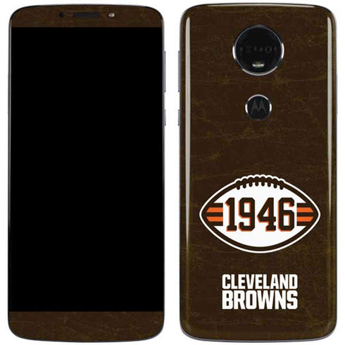 NFL Cleveland Browns Alternate Distressed Moto E5 Plus Skin