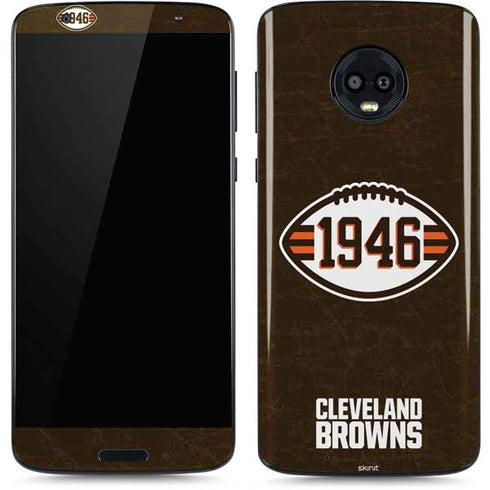 NFL Cleveland Browns Alternate Distressed Moto G6 Skin