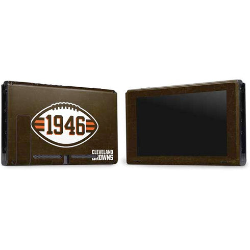 NFL Cleveland Browns Alternate Distressed Nintendo Switch Bundle Skin