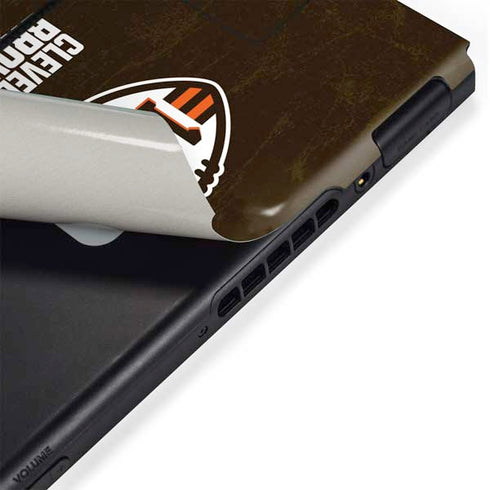 NFL Cleveland Browns Alternate Distressed Nintendo Switch Bundle Skin