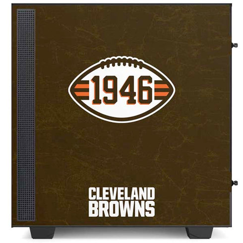 NFL Cleveland Browns Alternate Distressed NZXT H510 Compact ATX Mid-Tower Case Skin