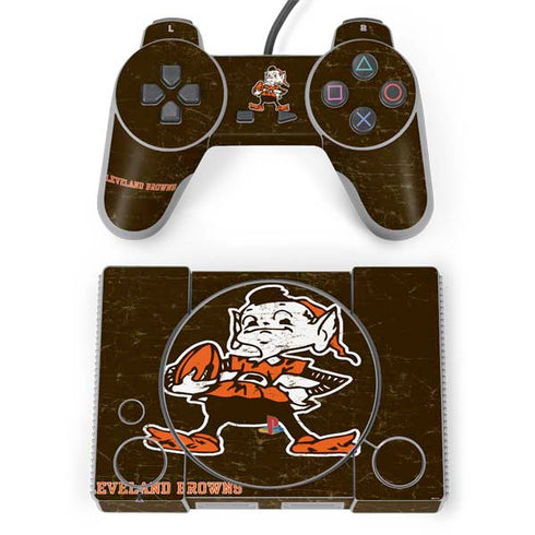 NFL Cleveland Browns Alternate Distressed PlayStation Classic Bundle Skin