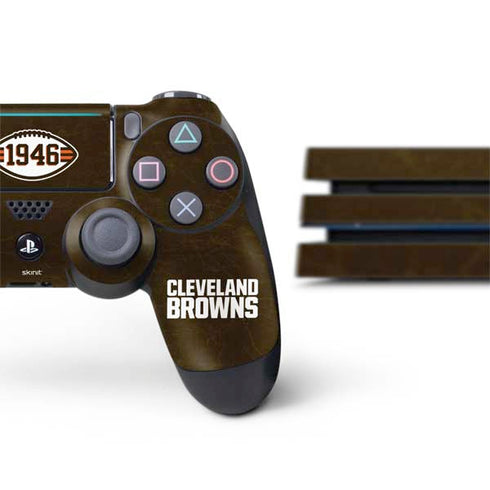NFL Cleveland Browns Alternate Distressed PS4 Pro Bundle Skin