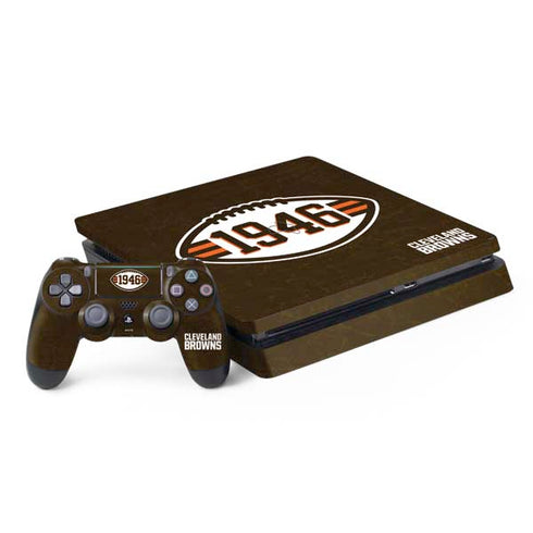 NFL Cleveland Browns Alternate Distressed PS4 Slim Bundle Skin