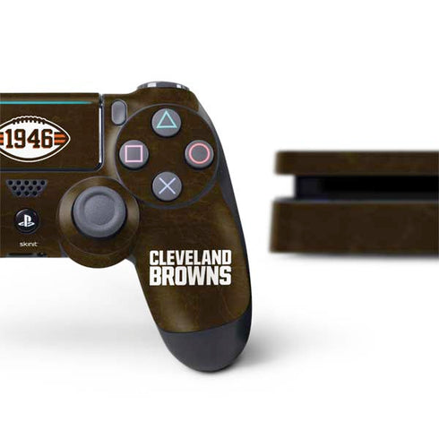 NFL Cleveland Browns Alternate Distressed PS4 Slim Bundle Skin