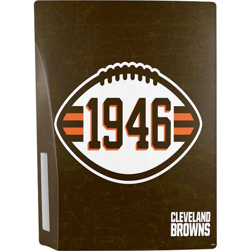 NFL Cleveland Browns Alternate Distressed PS5 Console Skin