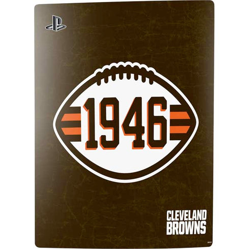NFL Cleveland Browns Alternate Distressed PS5 Digital Edition Console Skin