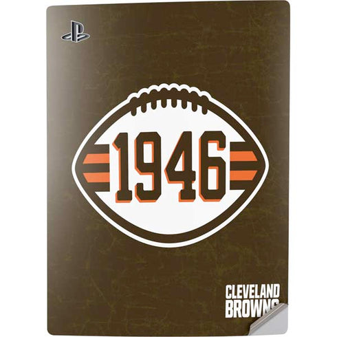 NFL Cleveland Browns Alternate Distressed PS5 Digital Edition Console Skin