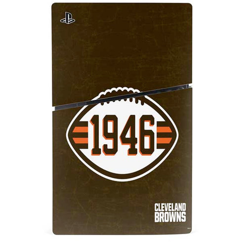 NFL Cleveland Browns Alternate Distressed PS5 Slim Disk Console Skin