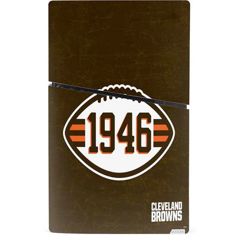 NFL Cleveland Browns Alternate Distressed PS5 Slim Digital Edition Bundle Skin