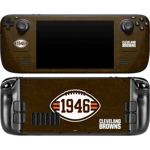NFL Cleveland Browns Alternate Distressed Steam Deck Handheld Gaming Computer Skin