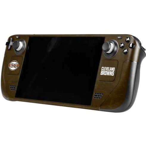 NFL Cleveland Browns Alternate Distressed Steam Deck Handheld Gaming Computer Skin