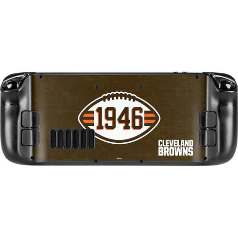 NFL Cleveland Browns Alternate Distressed Steam Deck Handheld Gaming Computer Skin