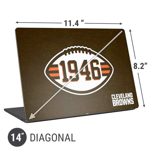 NFL Cleveland Browns Alternate Distressed Universal Laptop 14in (11.4 x 8.2in) Skin