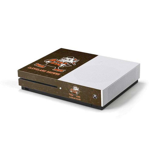 NFL Cleveland Browns Alternate Distressed Xbox One S Console Skin