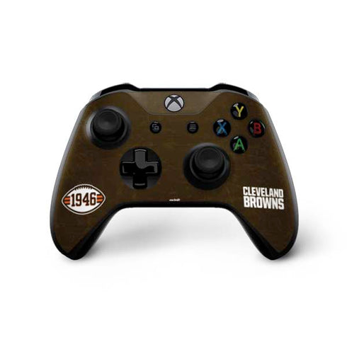NFL Cleveland Browns Alternate Distressed Xbox One X Controller Skin