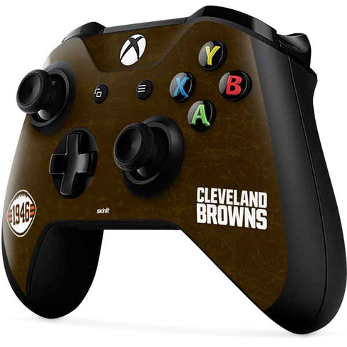 NFL Cleveland Browns Alternate Distressed Xbox One X Controller Skin