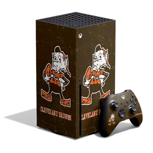 NFL Cleveland Browns Alternate Distressed Xbox Series X Bundle Skin