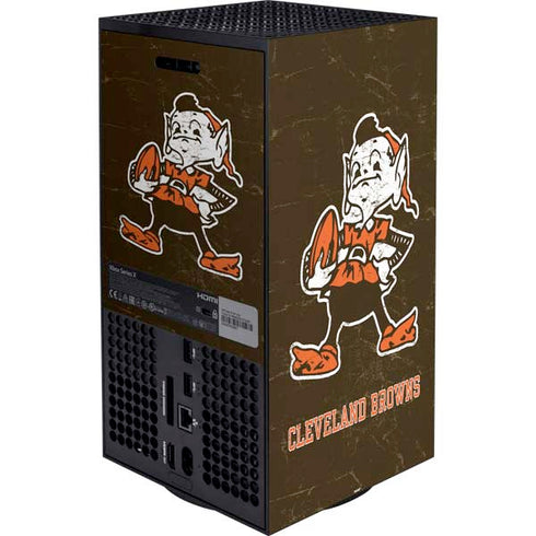 NFL Cleveland Browns Alternate Distressed Xbox Series X Bundle Skin