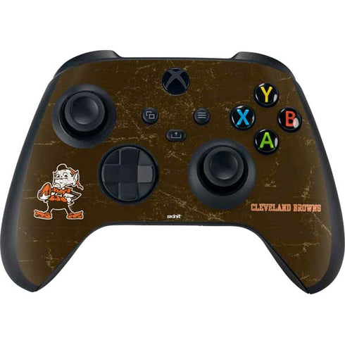 NFL Cleveland Browns Alternate Distressed Xbox Series X Bundle Skin