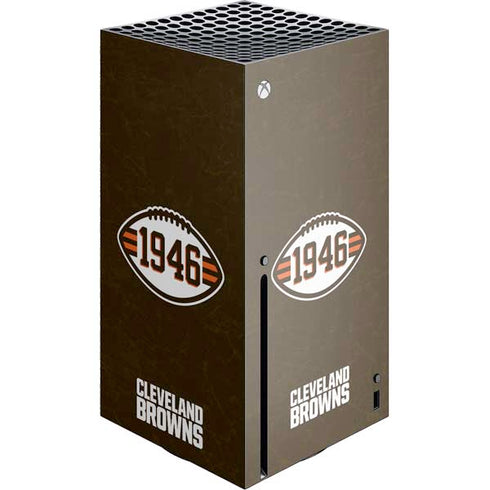 NFL Cleveland Browns Alternate Distressed Xbox Series X Console Skin