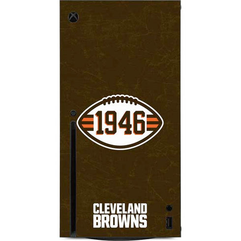 NFL Cleveland Browns Alternate Distressed Xbox Series X Console Skin