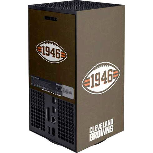 NFL Cleveland Browns Alternate Distressed Xbox Series X Console Skin