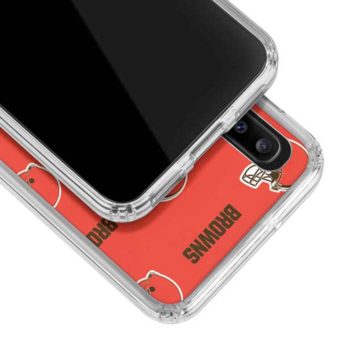 NFL Cleveland Browns Blitz Series Galaxy A20 Clear Case