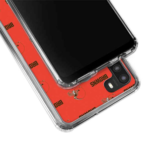 NFL Cleveland Browns Blitz Series Galaxy A21 Clear Case