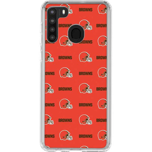 NFL Cleveland Browns Blitz Series Galaxy A21 Clear Case