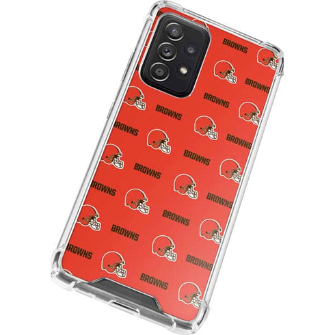 NFL Cleveland Browns Blitz Series Galaxy A72 5G Clear Case