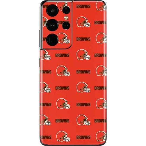 NFL Cleveland Browns Blitz Series Galaxy S21 Ultra 5G Skin