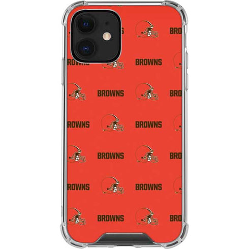 NFL Cleveland Browns Blitz Series iPhone 12 Clear Case